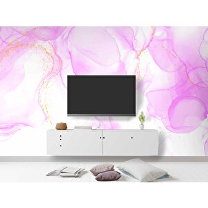 Pembe Mermer Desenli Duvar Kağıdı - Dkm688085 900x280 cm