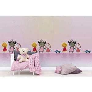 Neşeli Çocuklar Odası Duvar Kağıdı Baskı - Dkm401042