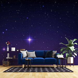 Uzay Ve Yıldız Temalı Temalı Duvar Kağıdı Baskı - Dkm565034 425x240 cm