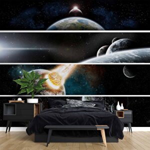 Galaksi Duvar Kağıdı Baskı - Dkm437015 475x200 cm
