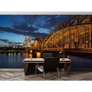 Köln Katedrali Ve Hohenzollern Köprüsü Manzaralı Duvar Kağıdı - Dkb936065