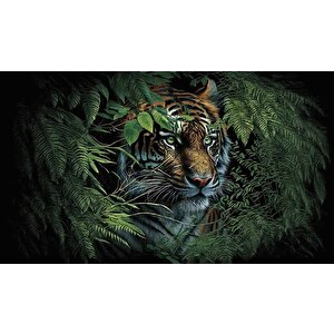 Kaplan Ve Yaprak Temalı Duvar Kağıdı Baskı - Dkm522037