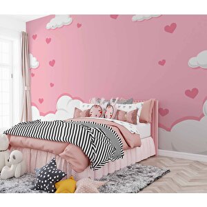 Bulut Temalı Çocuk Odası Duvar Kağıdı Baskı - Dkm193037 500x240 cm