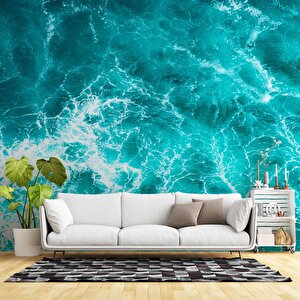 Mavi Deniz Temalı Duvar Kağıtları - Dkm595018 550x200 cm
