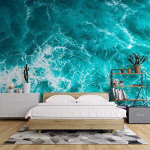 Mavi Deniz Temalı Duvar Kağıtları - Dkm595018 550x200 cm