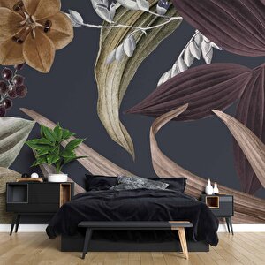 Kurumuş Yaprak Temalı Duvar Kağıdı - Dkm473055 425x260 cm
