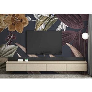 Kurumuş Yaprak Temalı Duvar Kağıdı - Dkm473033 400x240 cm