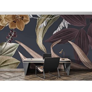 Kurumuş Yaprak Temalı Duvar Kağıdı - Dkm473033