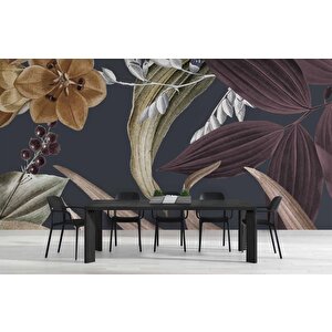 Kurumuş Yaprak Temalı Duvar Kağıdı - Dkm473033