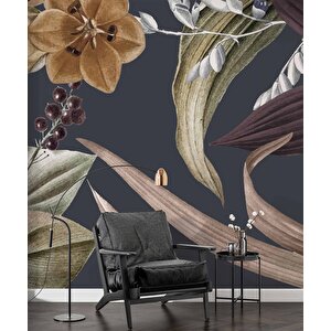 Kurumuş Yaprak Temalı Duvar Kağıdı - Dkm473033