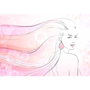 Kadın Güzellik Salonu Duvar Kağıdı Baskı - Dkm128072