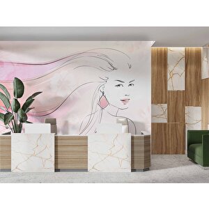 Kadın Güzellik Salonu Duvar Kağıdı Baskı - Dkm128004