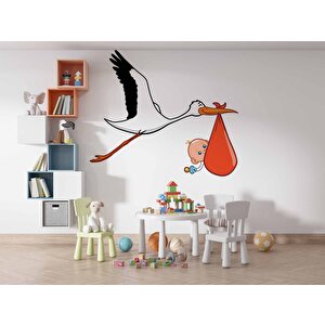 Bebek Getiren Leylek Çocuk Odası Duvar Kağıdı Baskı - Dkm424026