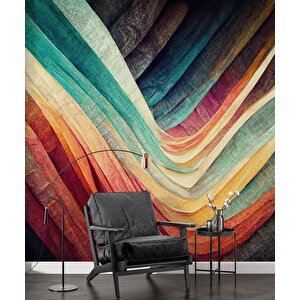 Renkli Sanatsal Çizim Duvar Kağıdı - Dkm478066