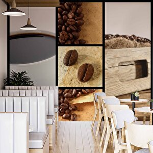 Kahve Temalı Cafe Duvar Kağıdı Baskı - Dkm291049