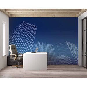 Soyut Bina Emlak Ve Gayrimenkul Duvar Kağıdı Baskı - Dkm307109 200x315 cm