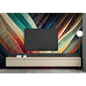 Renkli Sanatsal Çizim Duvar Kağıdı - Dkm478021 800x200 cm
