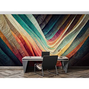 Renkli Sanatsal Çizim Duvar Kağıdı - Dkm478021