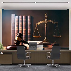 Hukuk Temalı Duvar Kağıdı Baskı - Dkm143061 600x260 cm