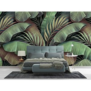 Botanik Tropikal Yaprak Desenli Duvar Kağıdı Baskı - Dkm-006_77440 150x200 cm