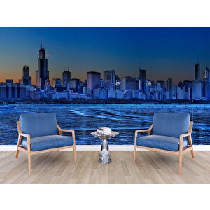 Gece Şehir Manzaralı Duvar Kağıdı - Dkm644120