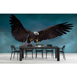 Kanatları Açık Kartal Temalı Duvar Kağıdı Baskı - Dkm512102