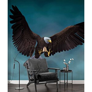 Kanatları Açık Kartal Temalı Duvar Kağıdı Baskı - Dkm512075