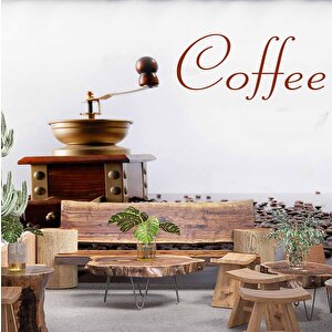 Kahve Makinalı Cafe Duvar Kağıdı Baskı - Dkb277032
