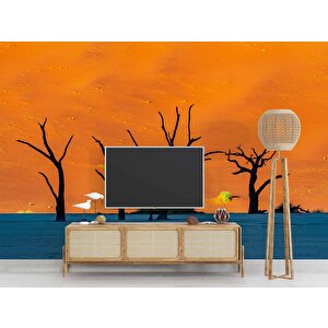 Gölge Ve Ağaç Manzaralı Duvar Kağıdı - Dkm692006 250x200 cm