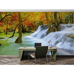 Orman Ve Şelale Manzaralı Duvar Kağıdı - Dkm576102