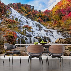 Şelale Doğa Ve Dağ Temalı Duvar Kağıdı - Dkm586016