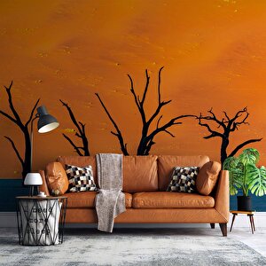 Gölge Ve Ağaç Manzaralı Duvar Kağıdı - Dkm692118 425x315 cm