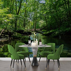 Nehir Manzaralı Duvar Kağıdı Baskı - Dkm227043