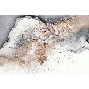 3 Boyutlu Gri Pembe Boyama Desenli Duvar Kağıdı - Dkm812107