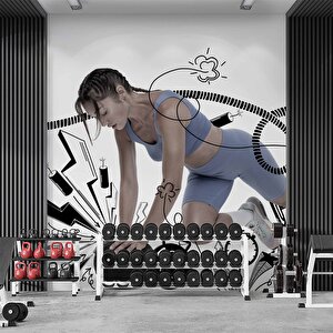 Spor Salonu Duvar Kağıdı Baskı - Dkm202006 250x200 cm