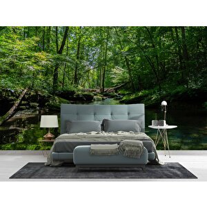 Nehir Manzaralı Duvar Kağıdı Baskı - Dkm227105 800x300 cm