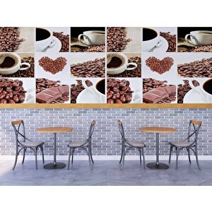 Kahve Cafe Duvar Kağıdı Baskı - Dkm264119