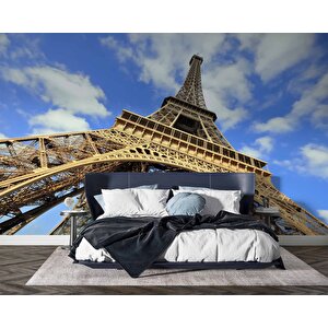 Fransa Paris Eyfel Kulesi Manzarası Duvar Kağıdı - Dkm457058 500x260 cm