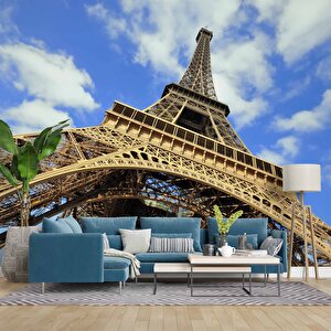 Fransa Paris Eyfel Kulesi Manzarası Duvar Kağıdı - Dkm457010 350x200 cm
