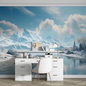 Kutuplar Dağ Manzaralı Duvar Kağıdı - Dkm993070