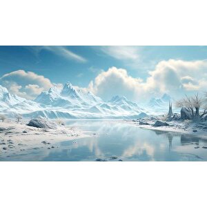 Kutuplar Dağ Manzaralı Duvar Kağıdı - Dkm993070