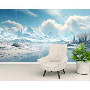 Kutuplar Dağ Manzaralı Duvar Kağıdı - Dkm993048