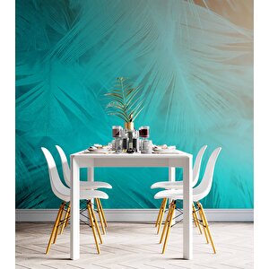 Neon Yaprak Temalı Duvar Kağıdı - Dkm675021