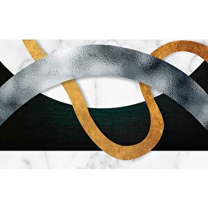 3 Boyutlu Siyah Geometri Desenli Duvar Kağıdı - Dkm752057