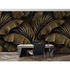Tropikal Yaprak Temalı Duvar Kağıdı Baskı - Dkm-014_47246