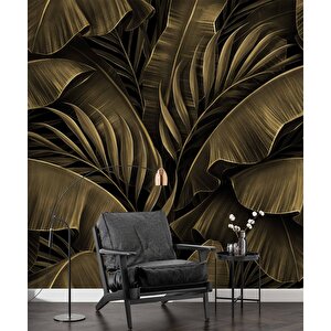 Tropikal Yaprak Temalı Duvar Kağıdı Baskı - Dkm-014_47246
