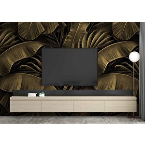 Tropikal Yaprak Temalı Duvar Kağıdı Baskı - Dkm-014_87813 300x200 cm