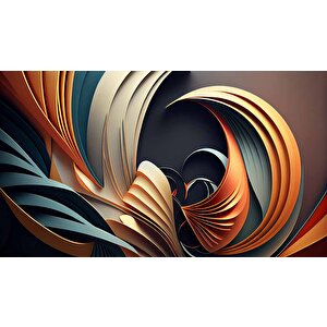 3 Boyutlu Renkli Çizim Desenli Duvar Kağıdı - Dkm721075