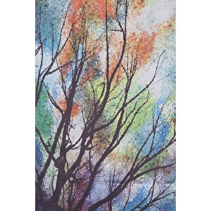 Ağaç Çizimi Desenli Duvar Kağıdı - Dkm859035