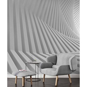 3 Boyutlu Geometrik Derinlik Duvar Kağıdı Baskı - Dkm556124